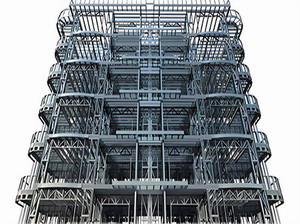 鋼構(gòu)高層的樓梯間